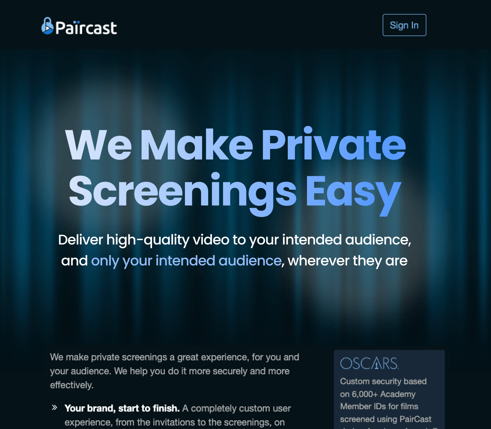 Paircast Platform Preview